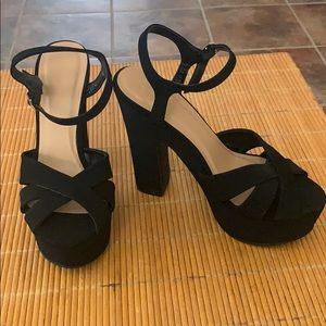Black heels-never used!